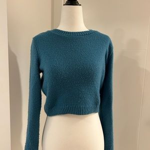 Cropped Blue Sweater